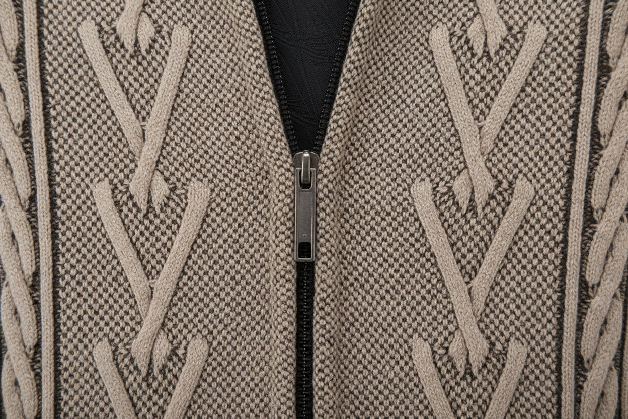 Gilet zipper Cachemire Collection Hiver – Chaud & Rembourré VOLTHEA