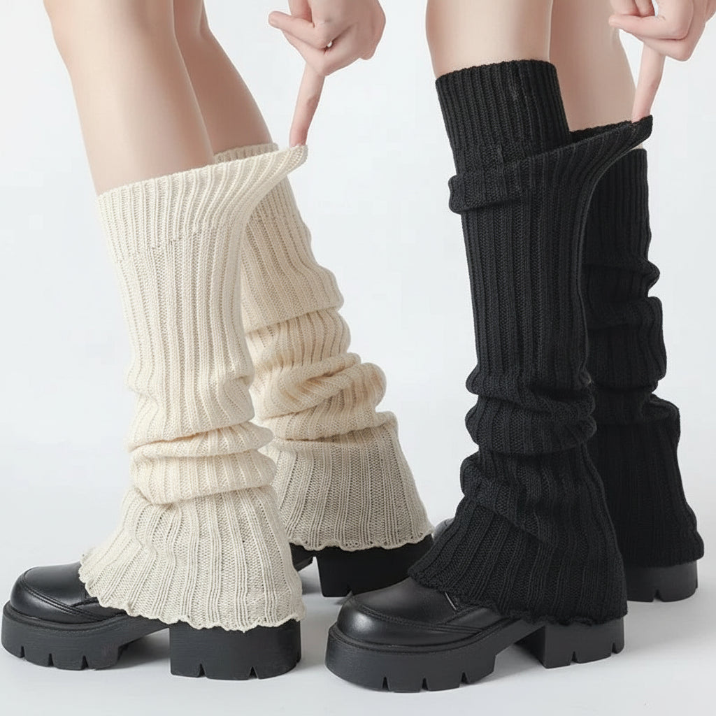 2 Jambières Tricotées VOLTHEA | Style Lolita Chaud & Tendance