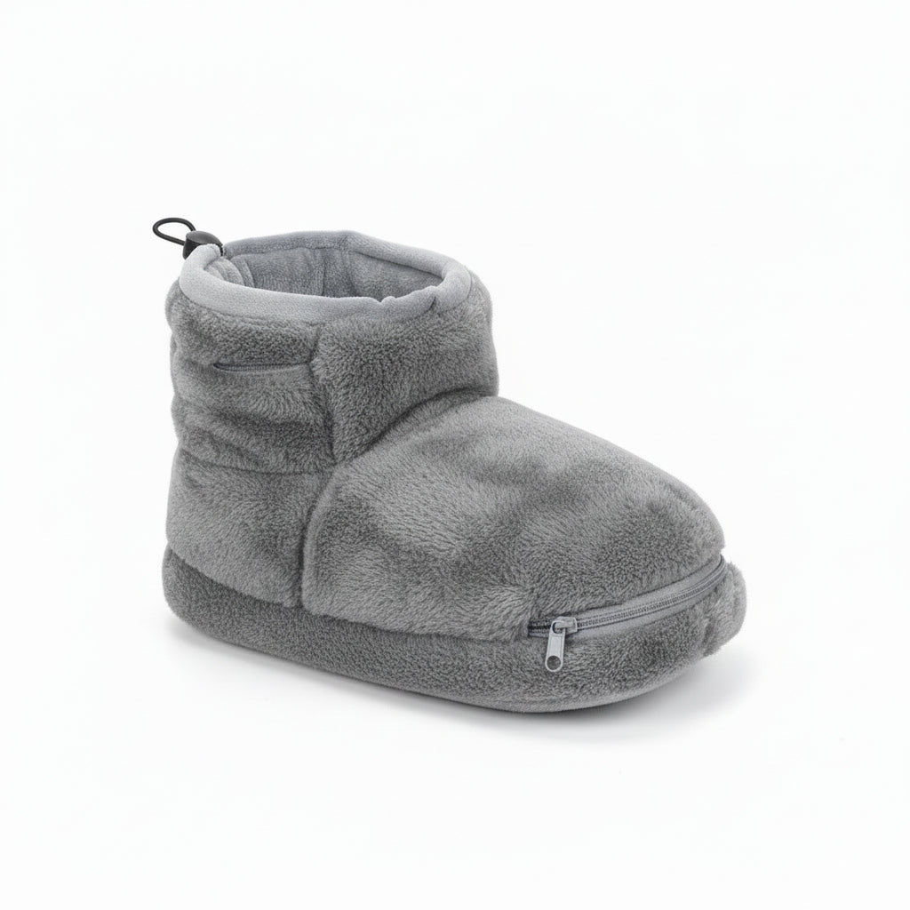 Chaussons Chauffants USB Volthéa™ Peluche Ultra-Douce, Chauffage Rapide & Universels