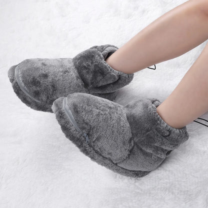 Chaussons Chauffants USB Volthéa™ Peluche Ultra-Douce, Chauffage Rapide & Universels