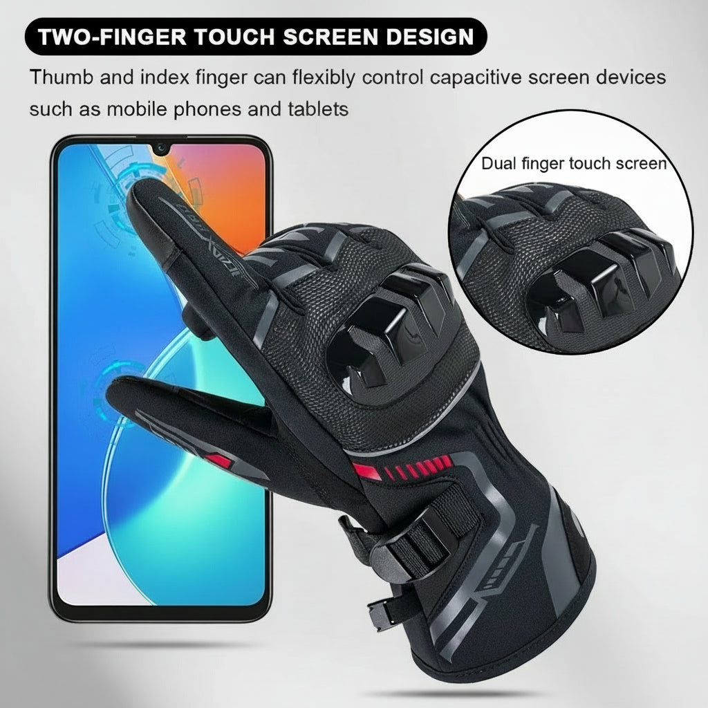 Gants Moto Hiver Waterproof Gants Chauds Tactiles pour Motards | Volthea™
