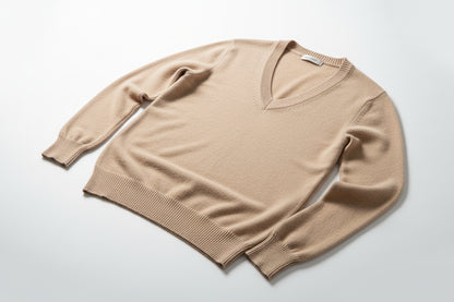 Pull col en V en tricot - Laine & Cachemire Chaud | VOLTHÉA