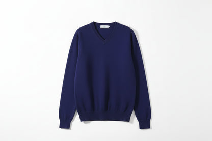 Pull col en V en tricot - Laine & Cachemire Chaud | VOLTHÉA