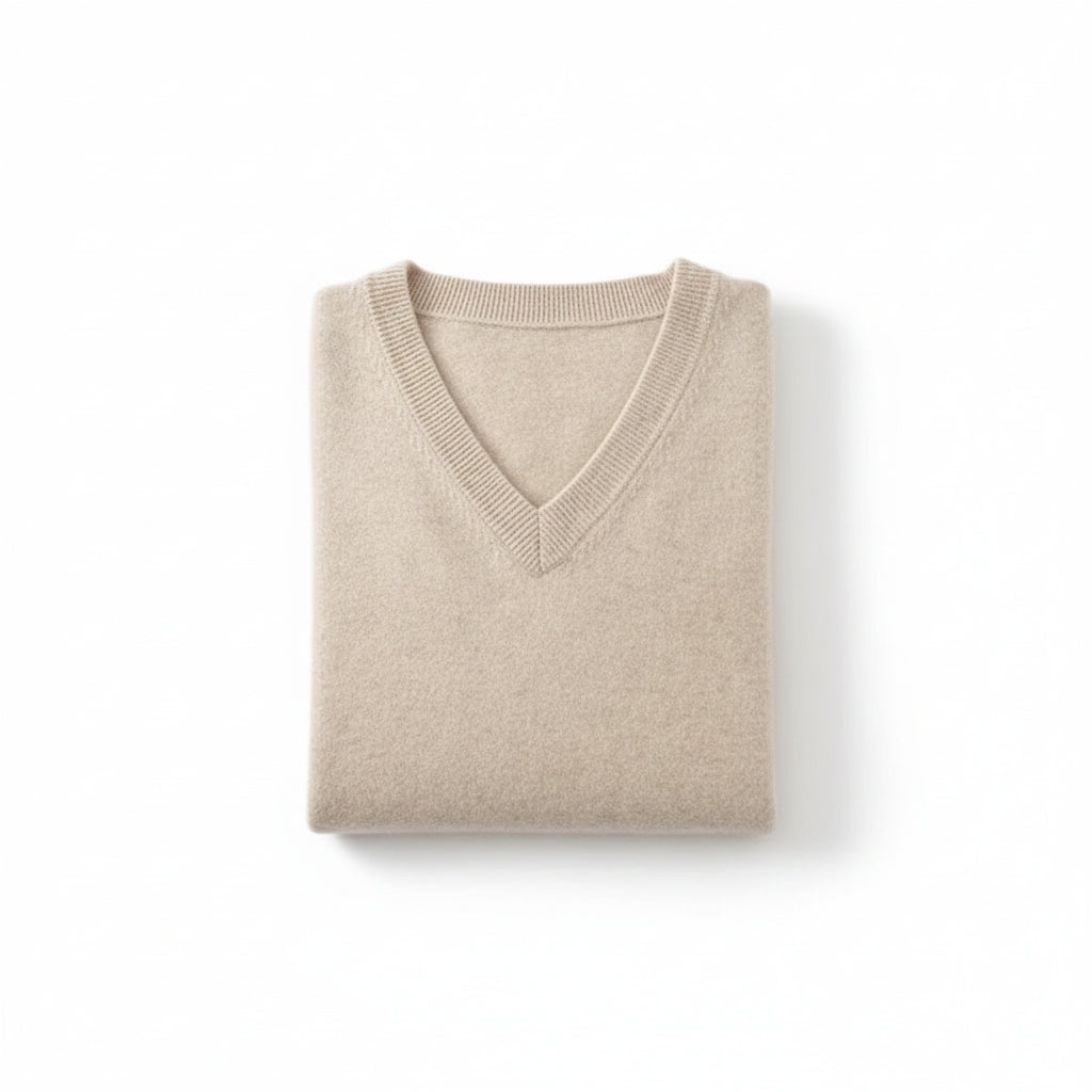 Pull Col V Laine & Cachemire VOLTHEA | Chaud & Doux
