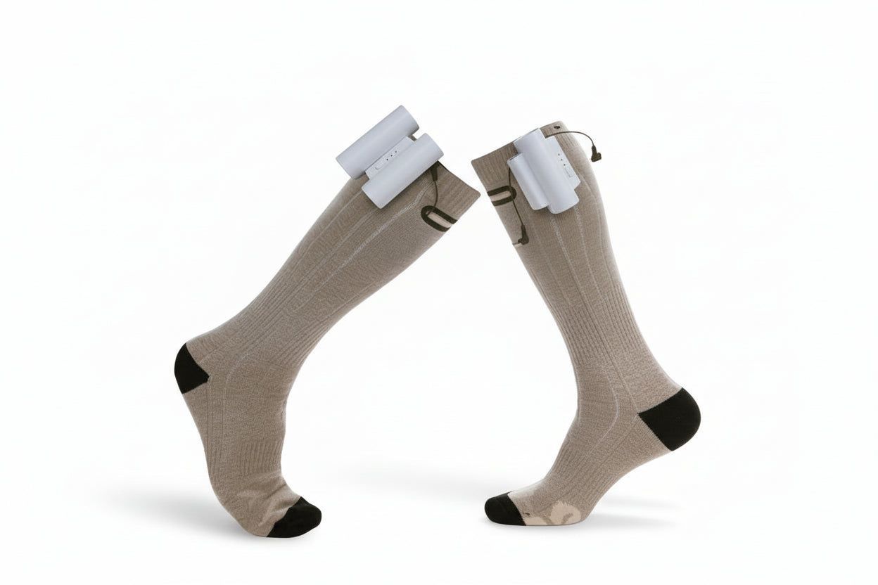 Chaussette chauffante avec batterie