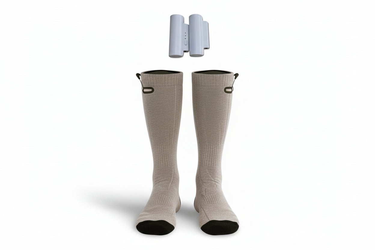 Chaussette chauffante avec batterie