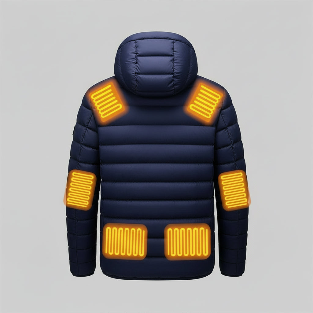 Doudoune Chauffante VOLTHEA | 17 Zones de Chauffe — Hiver Extrême & Outdoor