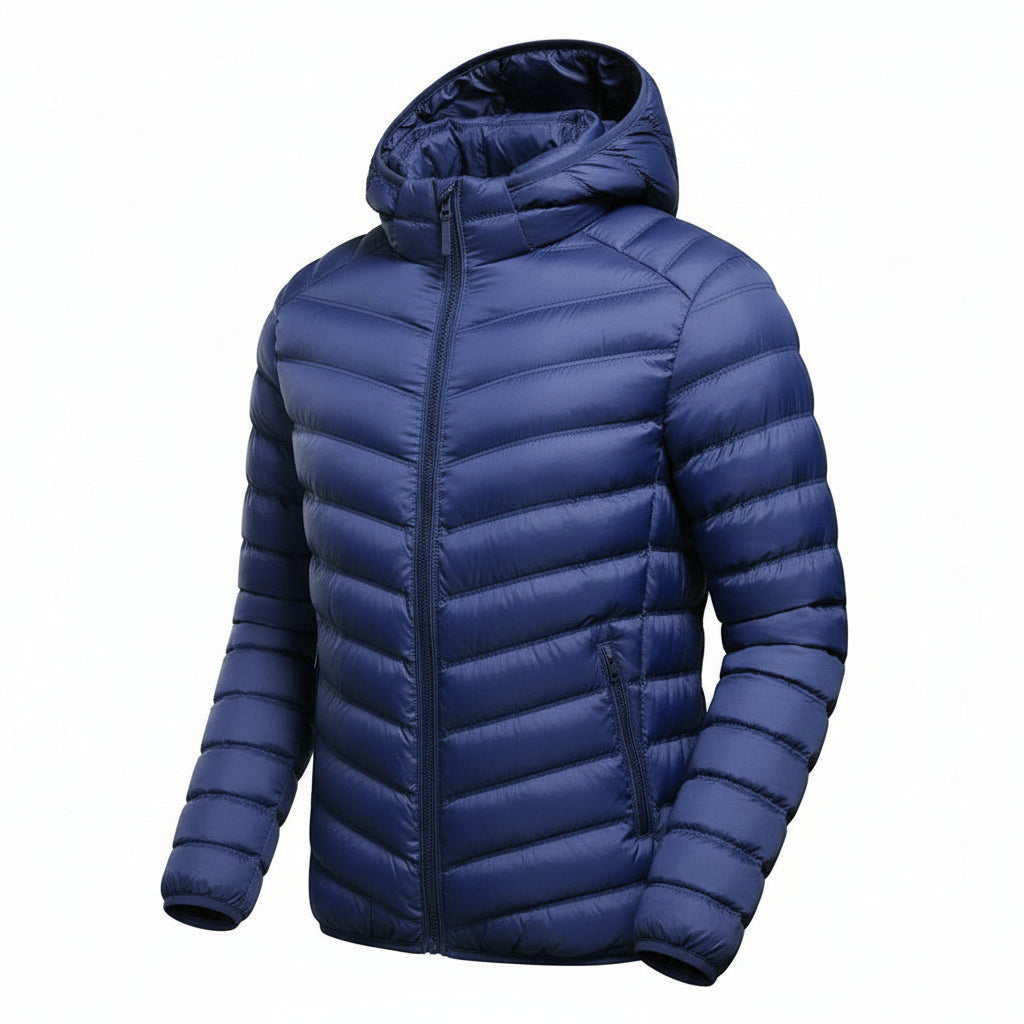Doudoune Chauffante Bleue Polaire VOLTHEA | Chaleur & Confort Hiver