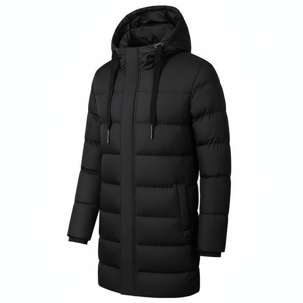 Doudoune Longue Chauffante Homme VOLTHEA | Chaleur Électrique & Coupe Longue