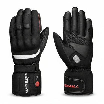 Gants Chauffants Sport Volthéa Étanches, Tactiles, 3 Niveaux de Chaleur