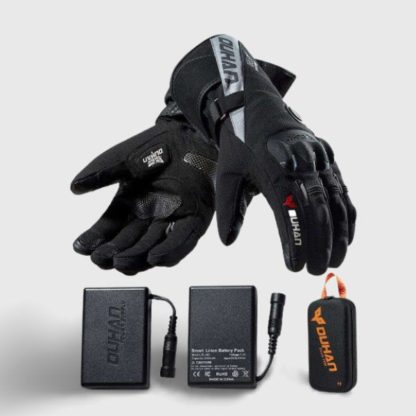 Gants Chauffants Moto VOLTHEA | Étanches, Tactiles & Anti-Choc avec Batteries