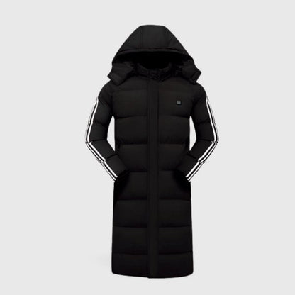 Manteau Long Chauffant VOLTHÉA™ | 8 Zones de Chaleur + Imperméable + Ultra-Léger