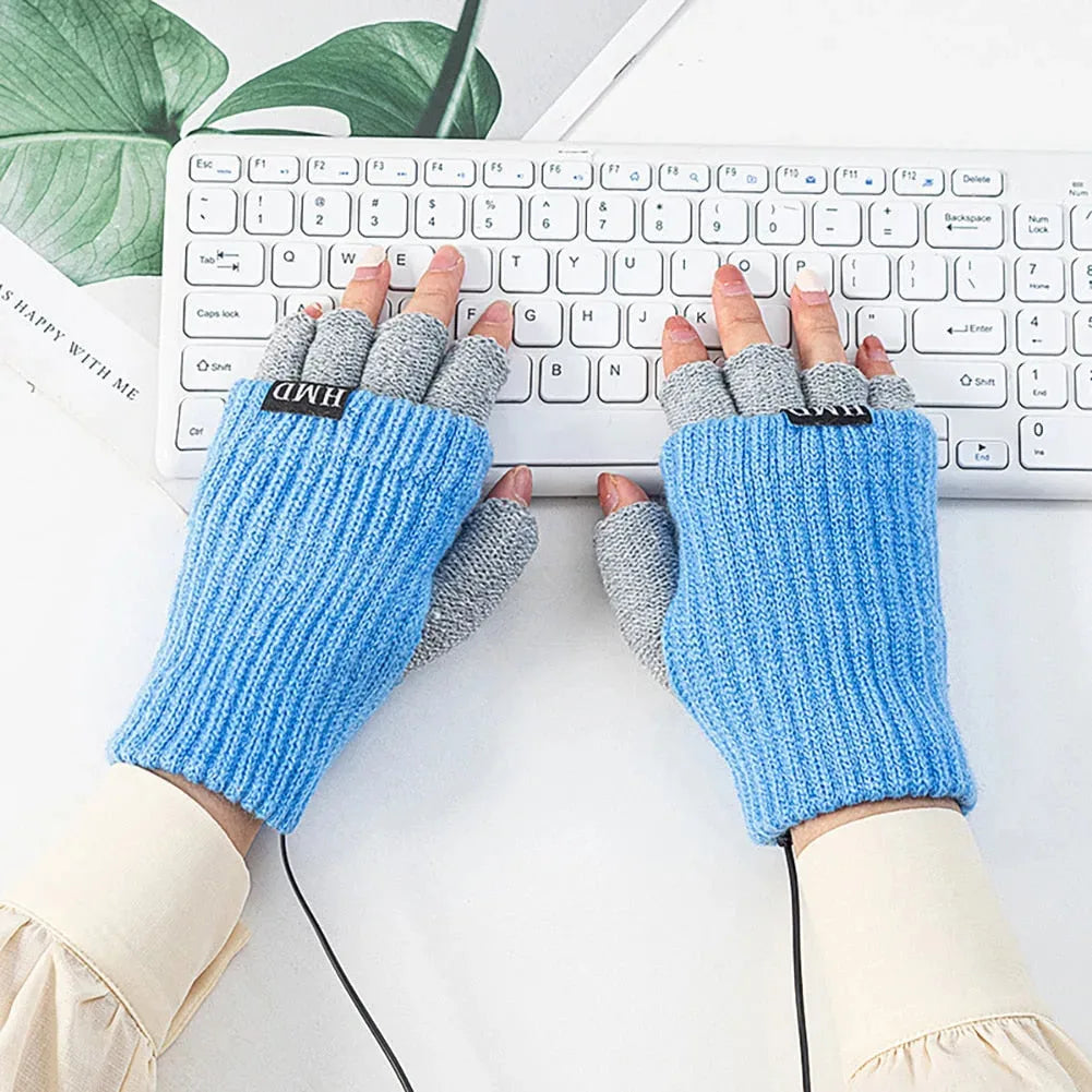 Mitaine Chauffante Bleue USB VOLTHEA | Bureau & Ordinateur