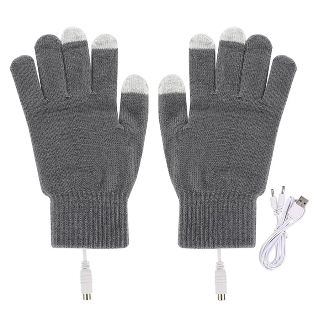 Mitaine Chauffante USB Gris avec Doigts VOLTHEA | Chaleur & Précision