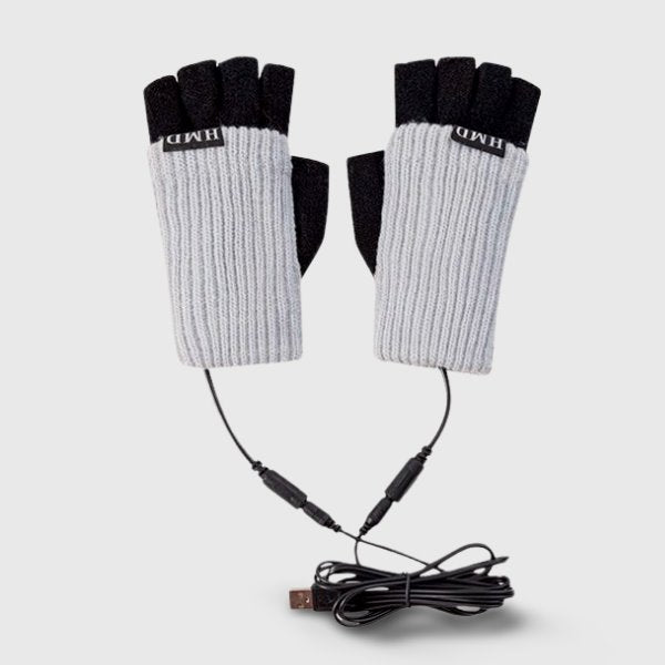 Mitaine Chauffante Gris & Noir USB VOLTHEA | Bureau & Ordinateur