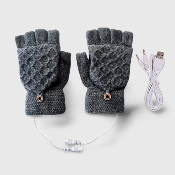 Mitaine chauffante pour homme et femme sans doigts