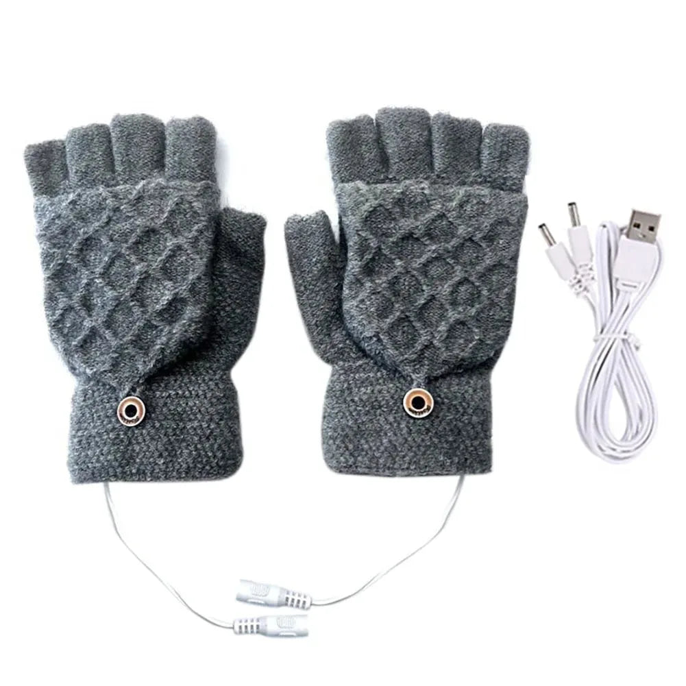 Mitaine chauffante pour homme et femme sans doigts