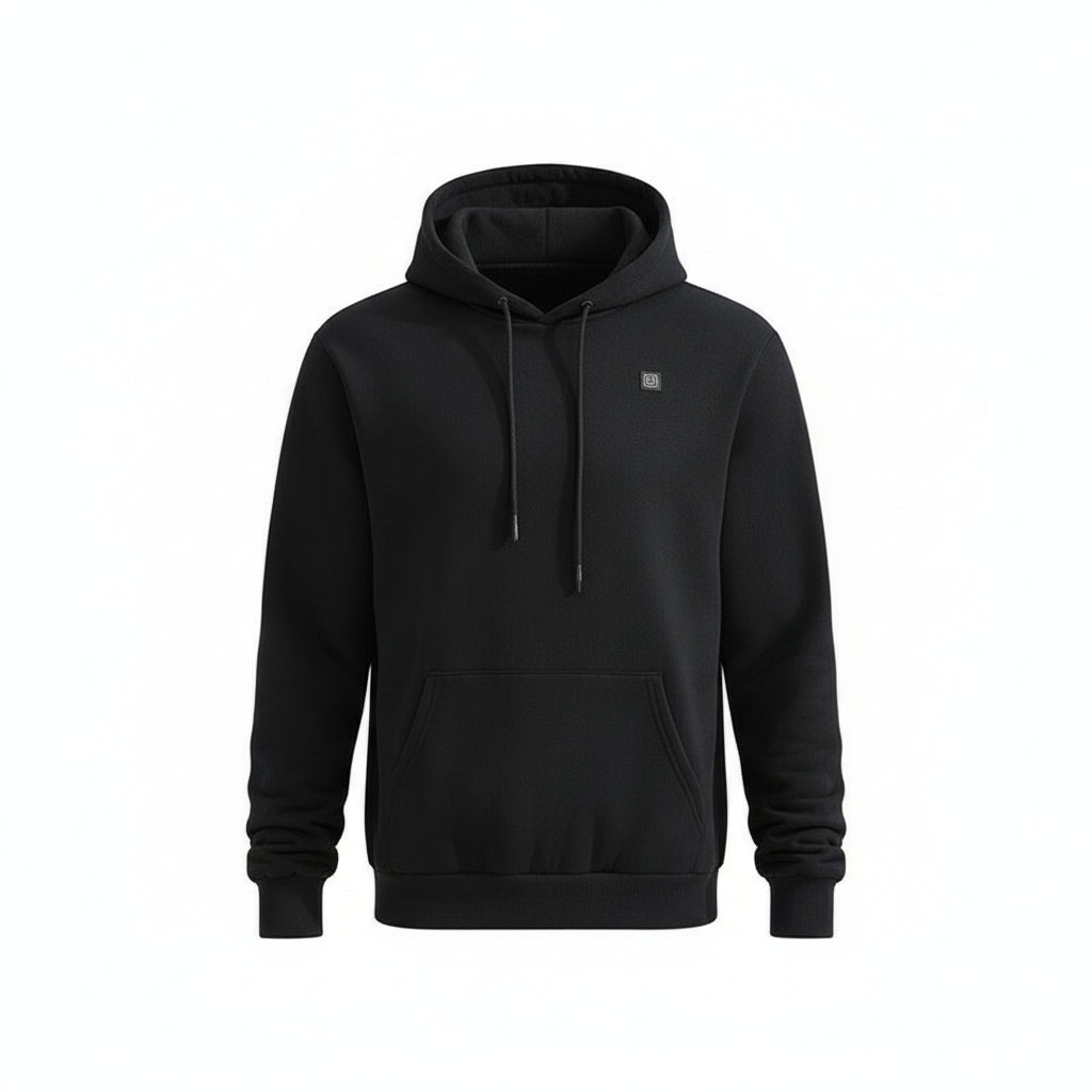 Sweat à capuche chauffant USB pour hommes et femmes noir VOLTHEA