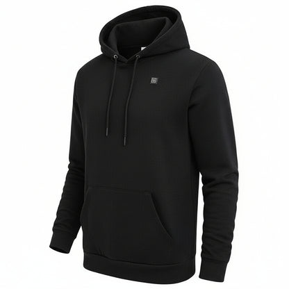 Sweat à capuche chauffant USB pour hommes et femmes noir VOLTHEA