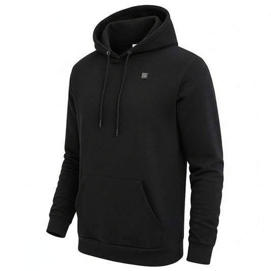 Sweat à capuche chauffant USB pour hommes et femmes noir VOLTHEA