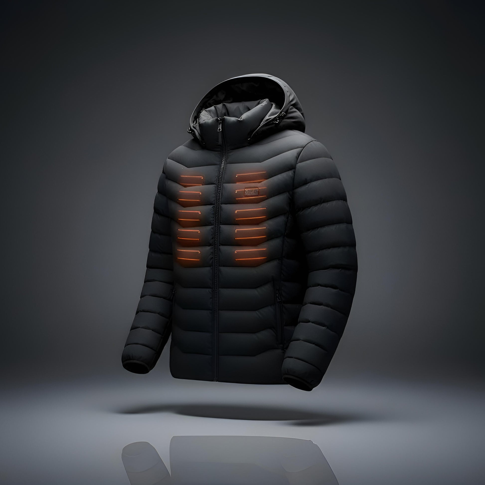 Gros plan de la veste chauffante Volthéa et tissu imperméable