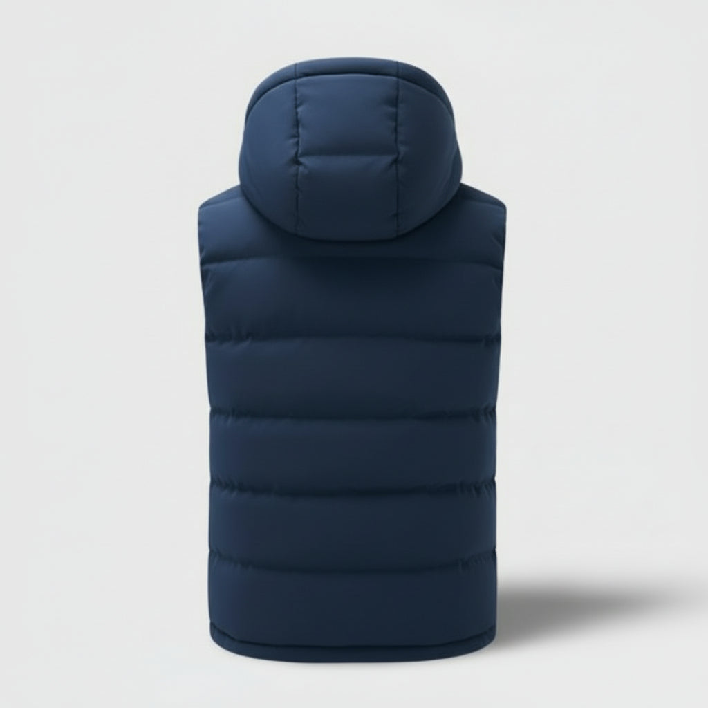 Doudoune Chauffante Sans Manche Bleu VOLTHEA | 9 Zones de Chaleur + Imperméable