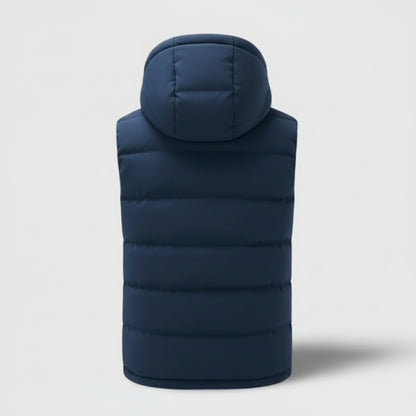 Doudoune Chauffante sans manche Bleu Hiver VOLTHEA™ | 9 Zones de Chaleur + Imperméable