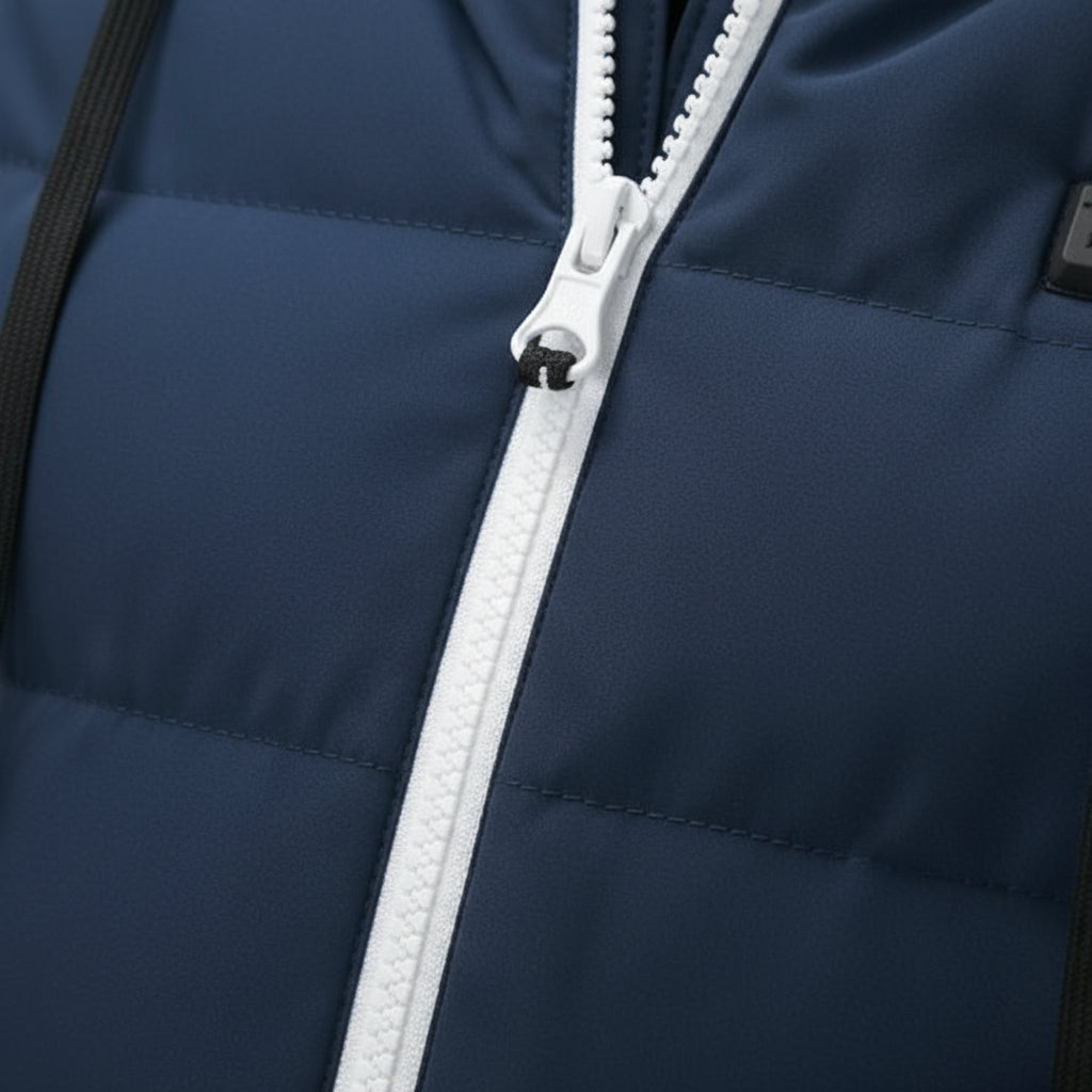Doudoune Chauffante Sans Manche Bleu VOLTHEA | 9 Zones de Chaleur + Imperméable