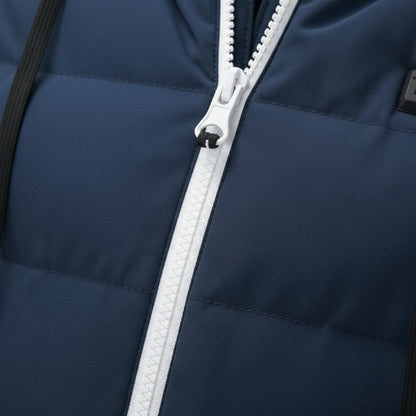 Doudoune Chauffante sans manche Bleu Hiver VOLTHEA™ | 9 Zones de Chaleur + Imperméable