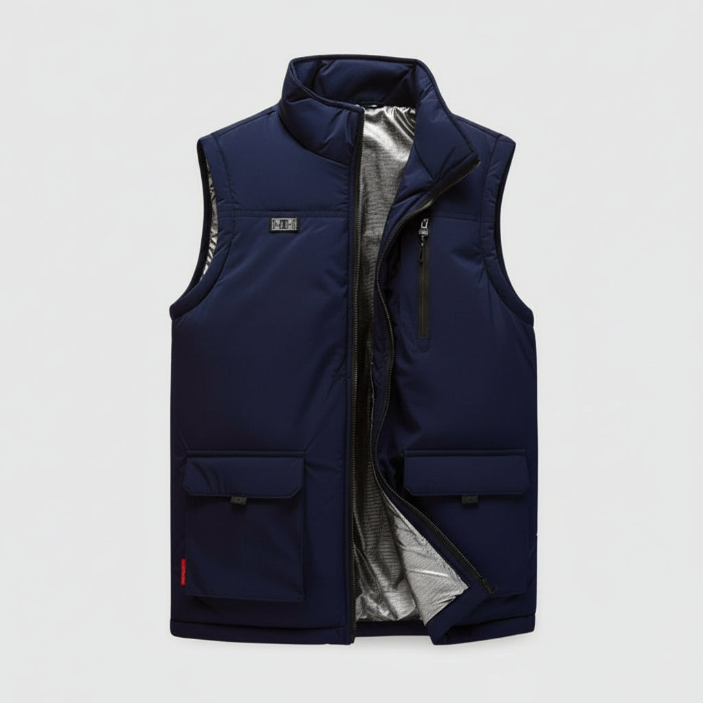 Veste Chauffante sans manche Bleue 11 Zones de Chauffe | Volthéa