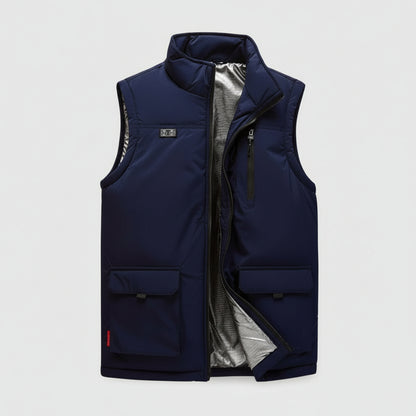 Veste Chauffante sans manche Bleue 11 Zones de Chauffe | Volthéa