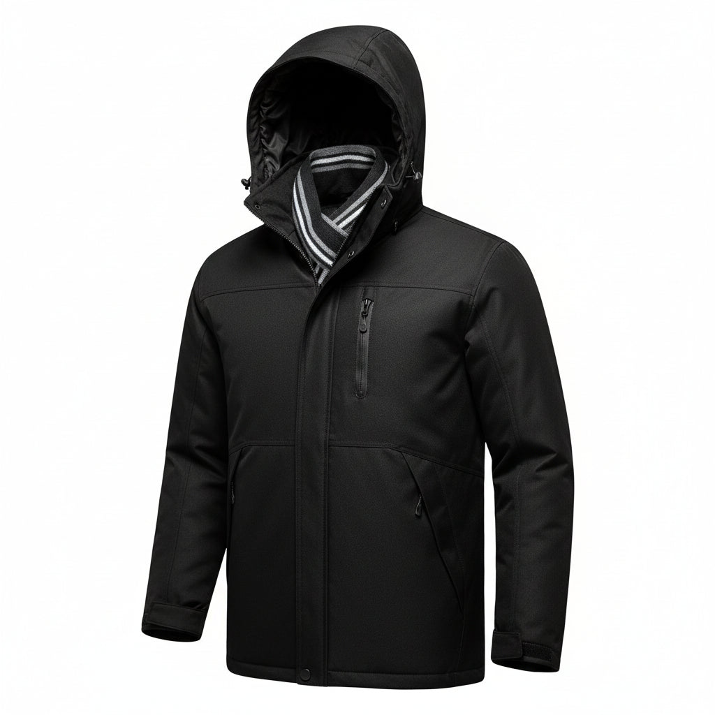 Veste Chauffante Noire VOLTHEA | 3 Niveaux de Chaleur jusqu'à 45°C