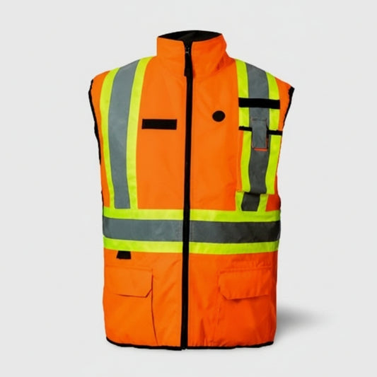 Veste chauffante réfléchissante Professionnelle sans manche