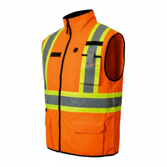 Veste chauffante réfléchissante Professionnelle sans manche
